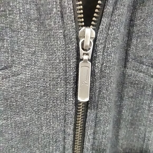 Marc Anthony Gray Bomber Style Zip Up Jacket Size Medium - Picture 8 of 11